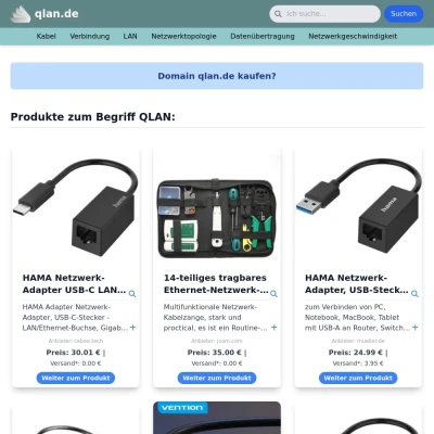 Screenshot qlan.de