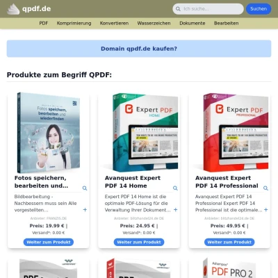Screenshot qpdf.de