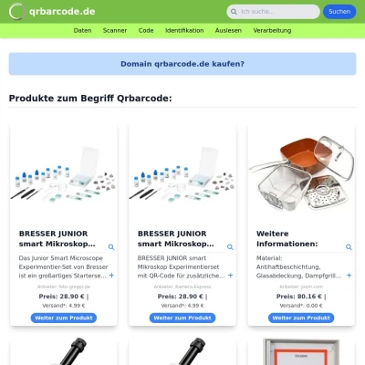 Screenshot qrbarcode.de