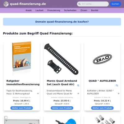 Screenshot quad-finanzierung.de