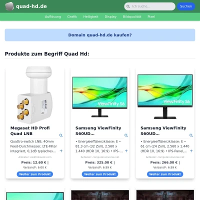 Screenshot quad-hd.de