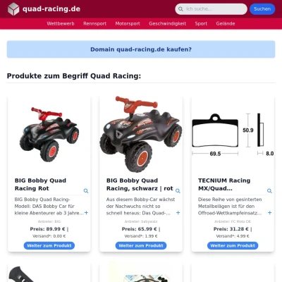 Screenshot quad-racing.de