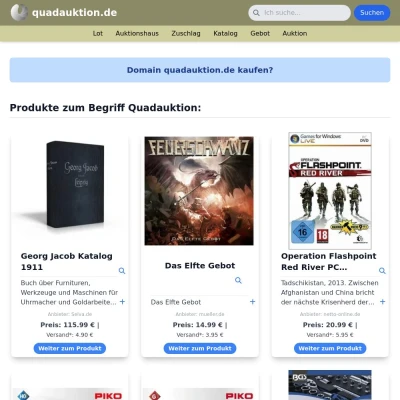 Screenshot quadauktion.de