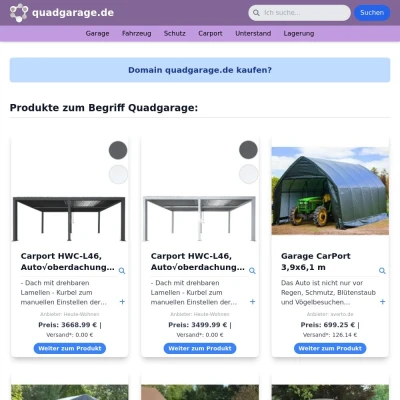 Screenshot quadgarage.de