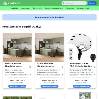 Screenshot quaky.de