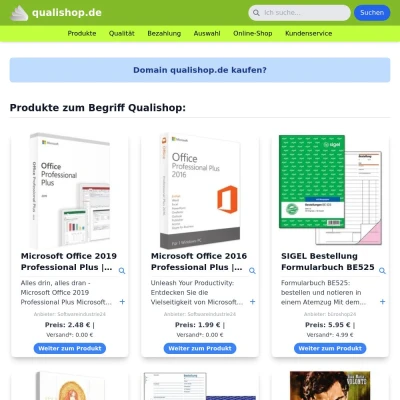 Screenshot qualishop.de