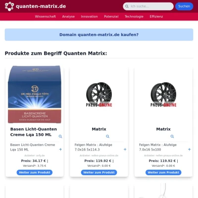 Screenshot quanten-matrix.de