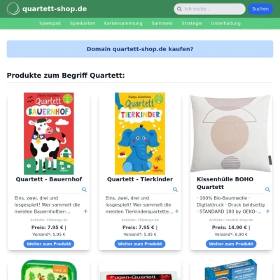 Screenshot quartett-shop.de