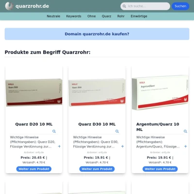 Screenshot quarzrohr.de