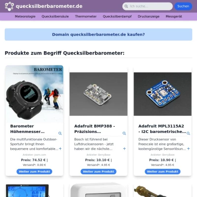 Screenshot quecksilberbarometer.de