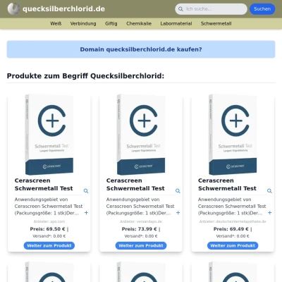 Screenshot quecksilberchlorid.de