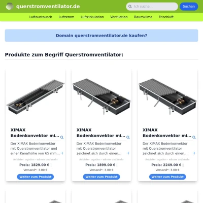 Screenshot querstromventilator.de