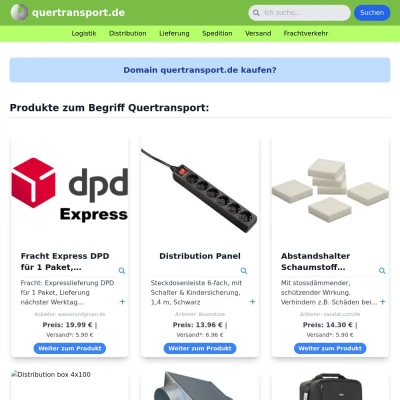 Screenshot quertransport.de