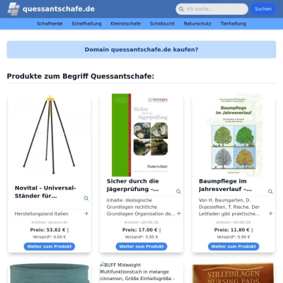 Screenshot quessantschafe.de