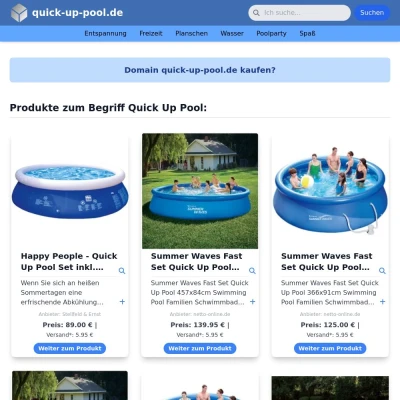 Screenshot quick-up-pool.de