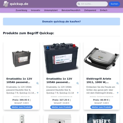 Screenshot quickup.de