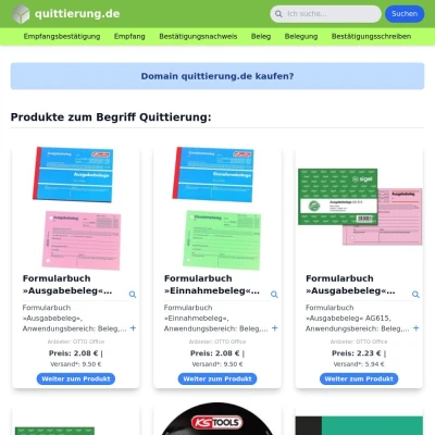 Screenshot quittierung.de