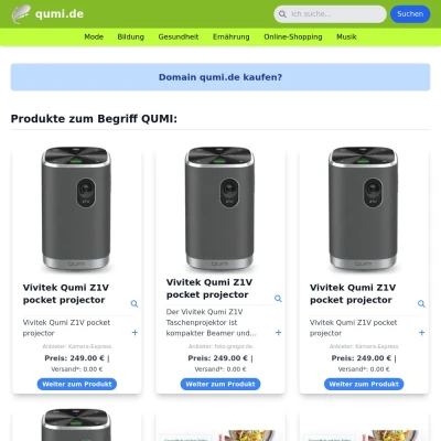 Screenshot qumi.de