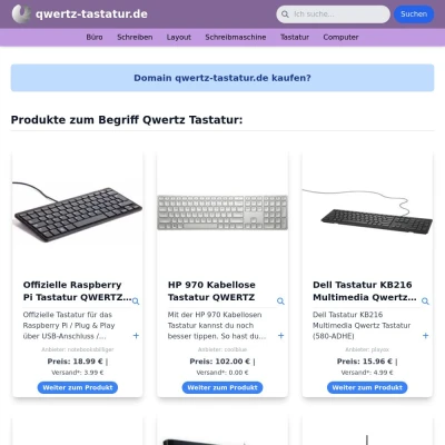 Screenshot qwertz-tastatur.de