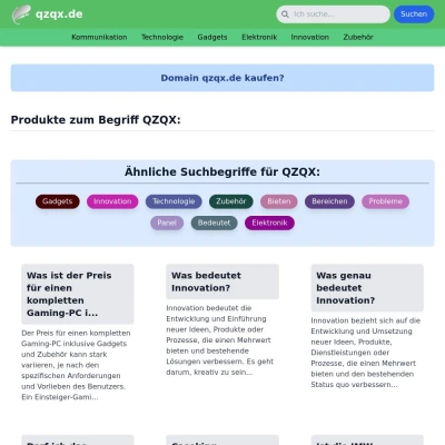 Screenshot qzqx.de