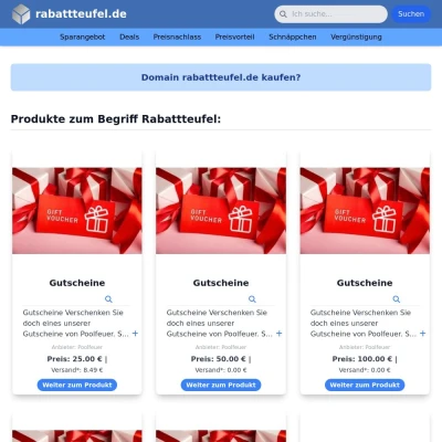 Screenshot rabattteufel.de