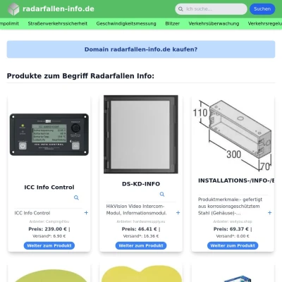 Screenshot radarfallen-info.de