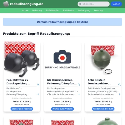 Screenshot radaufhaengung.de