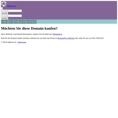 Screenshot radferien.ch