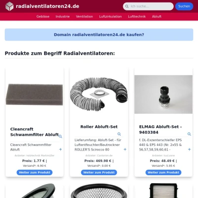 Screenshot radialventilatoren24.de