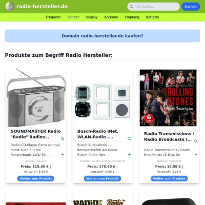 Screenshot radio-hersteller.de