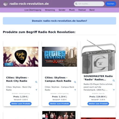 Screenshot radio-rock-revolution.de