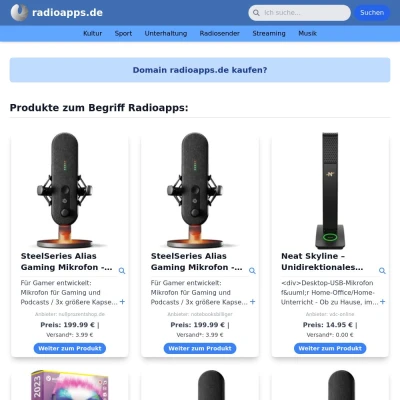 Screenshot radioapps.de