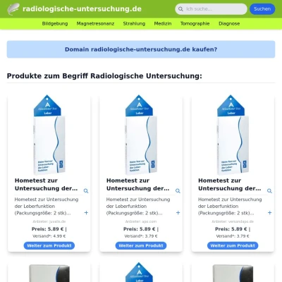 Screenshot radiologische-untersuchung.de