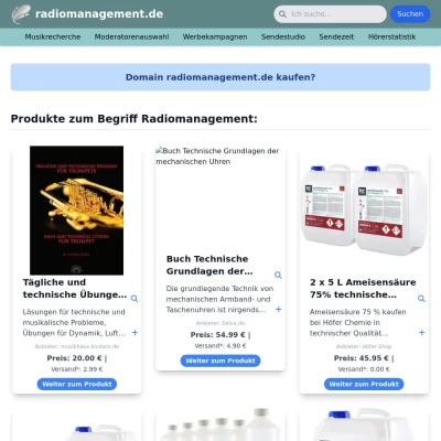 Screenshot radiomanagement.de