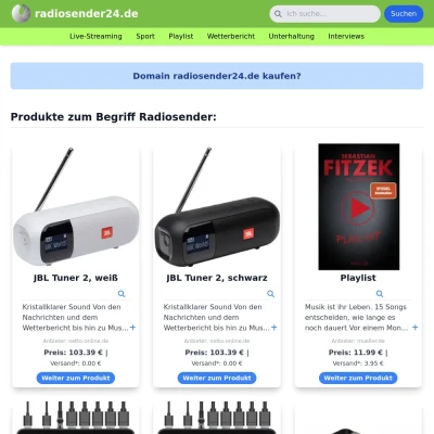 Screenshot radiosender24.de