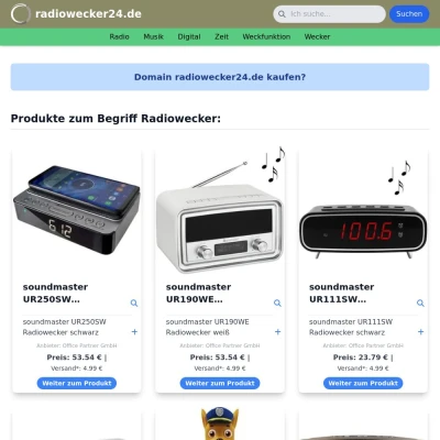 Screenshot radiowecker24.de