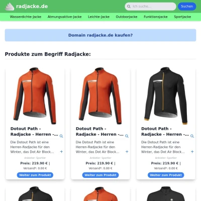 Screenshot radjacke.de