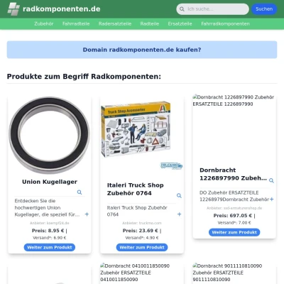 Screenshot radkomponenten.de