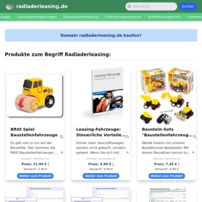 Screenshot radladerleasing.de