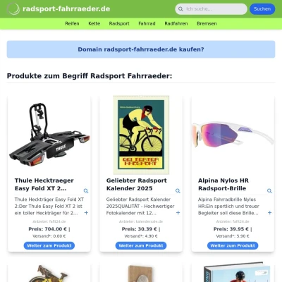 Screenshot radsport-fahrraeder.de