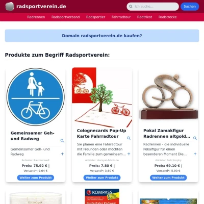 Screenshot radsportverein.de