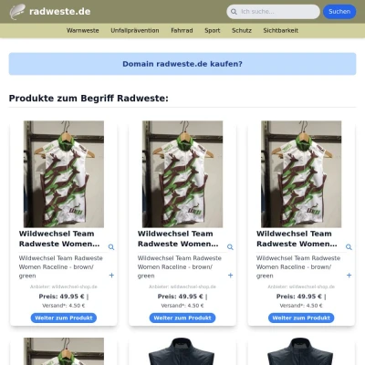 Screenshot radweste.de