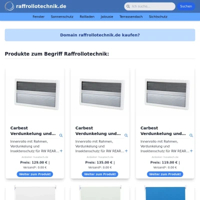 Screenshot raffrollotechnik.de