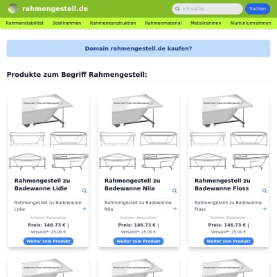 Screenshot rahmengestell.de