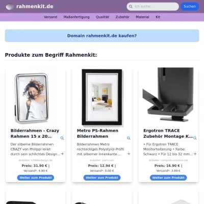 Screenshot rahmenkit.de