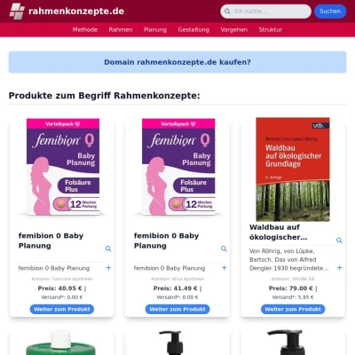 Screenshot rahmenkonzepte.de