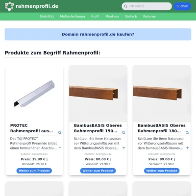 Screenshot rahmenprofil.de