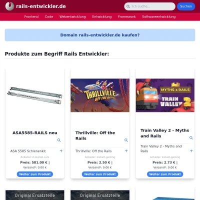 Screenshot rails-entwickler.de