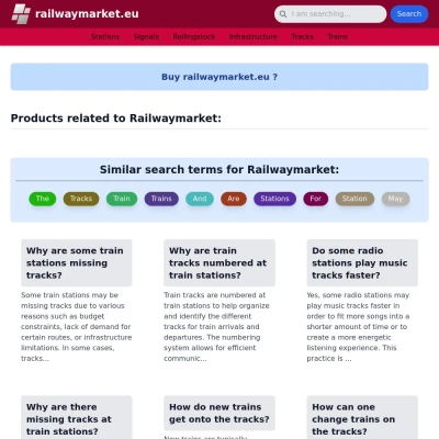 Screenshot railwaymarket.eu