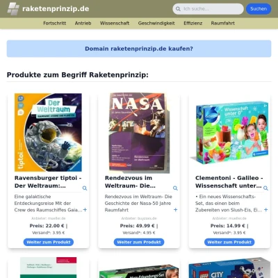 Screenshot raketenprinzip.de